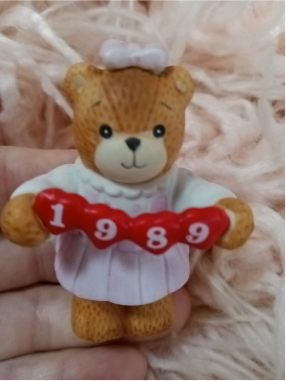 Enesco Lucy And Me 1989 Valentine Bear Vintage Keepsake Lucy Rigg Figurine